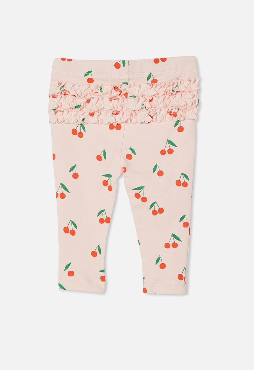 Cotton On - Quinn ruffle legging - crystal pink/red orange mini cheryl cherries