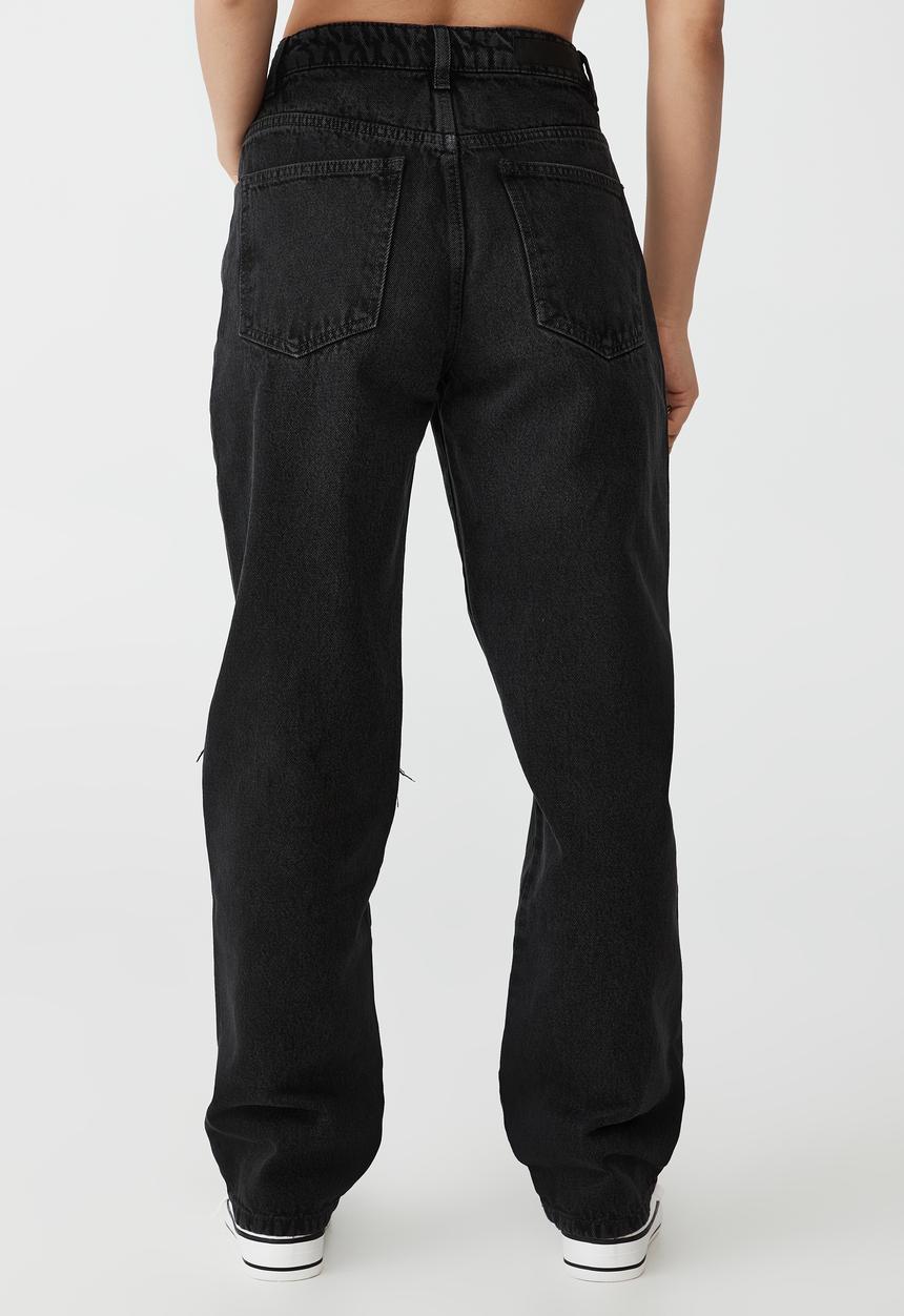 Cotton On - Petite straight jean - graphite black rip
