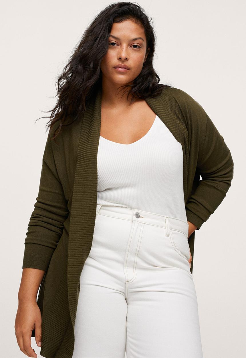 MANGO - Plus cardigan alma - beige/khaki