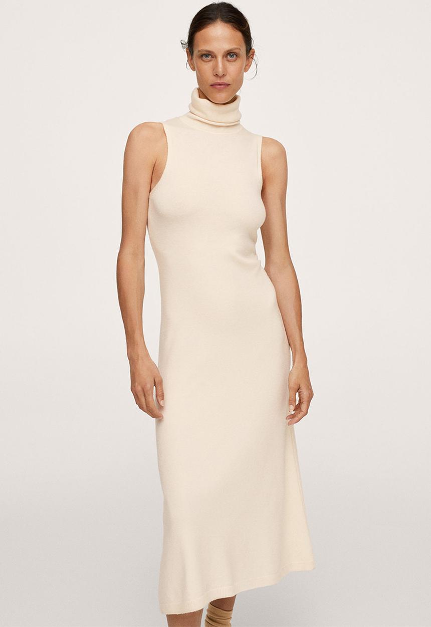 MANGO - Dress heidi - light pastel yellow