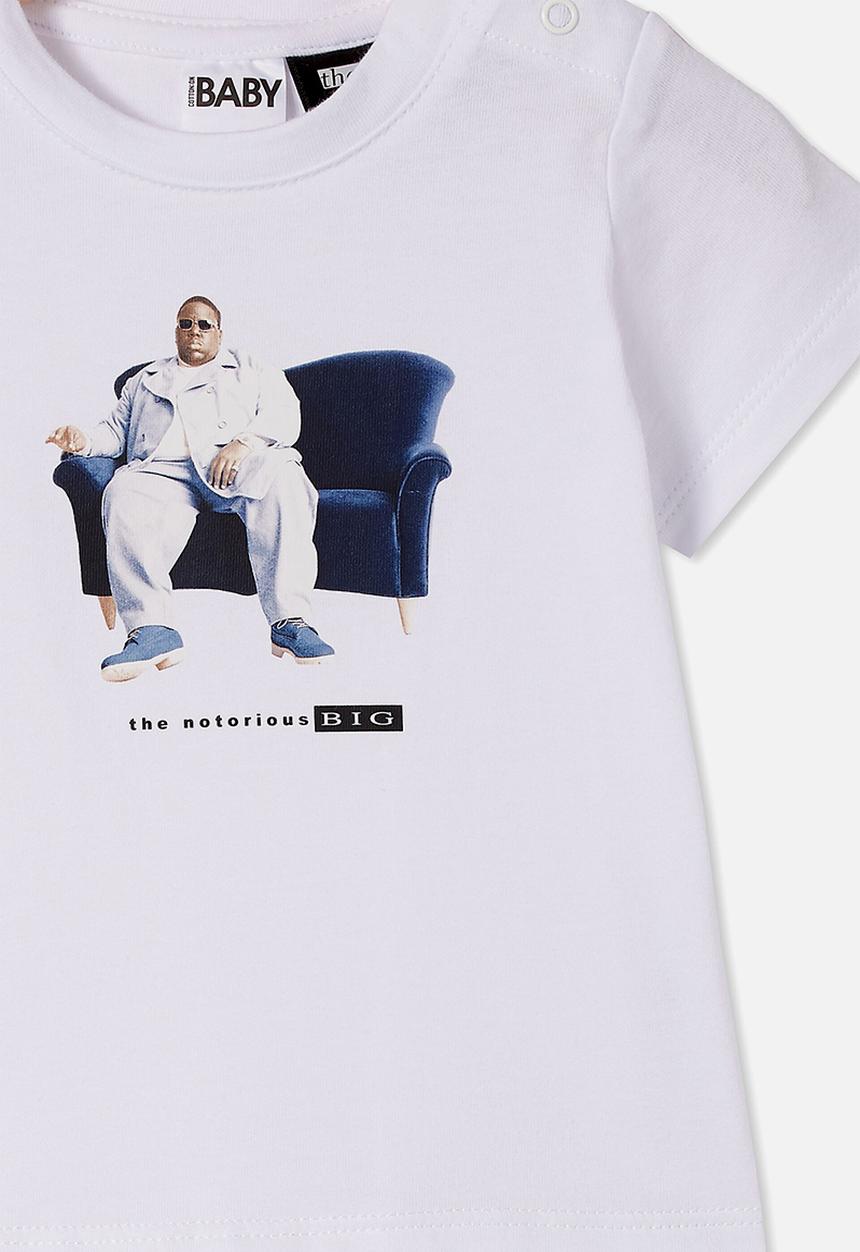 Cotton On - Jamie short sleeve tee-license - lcn mt white/biggie smalls - couch