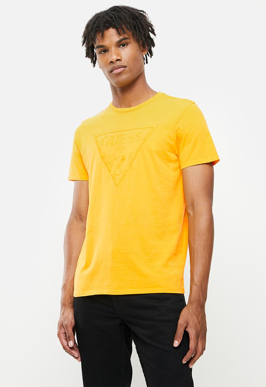 GUESS - Guess logo print tee - yellow