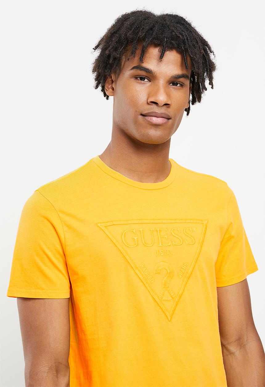 GUESS - Guess logo print tee - yellow