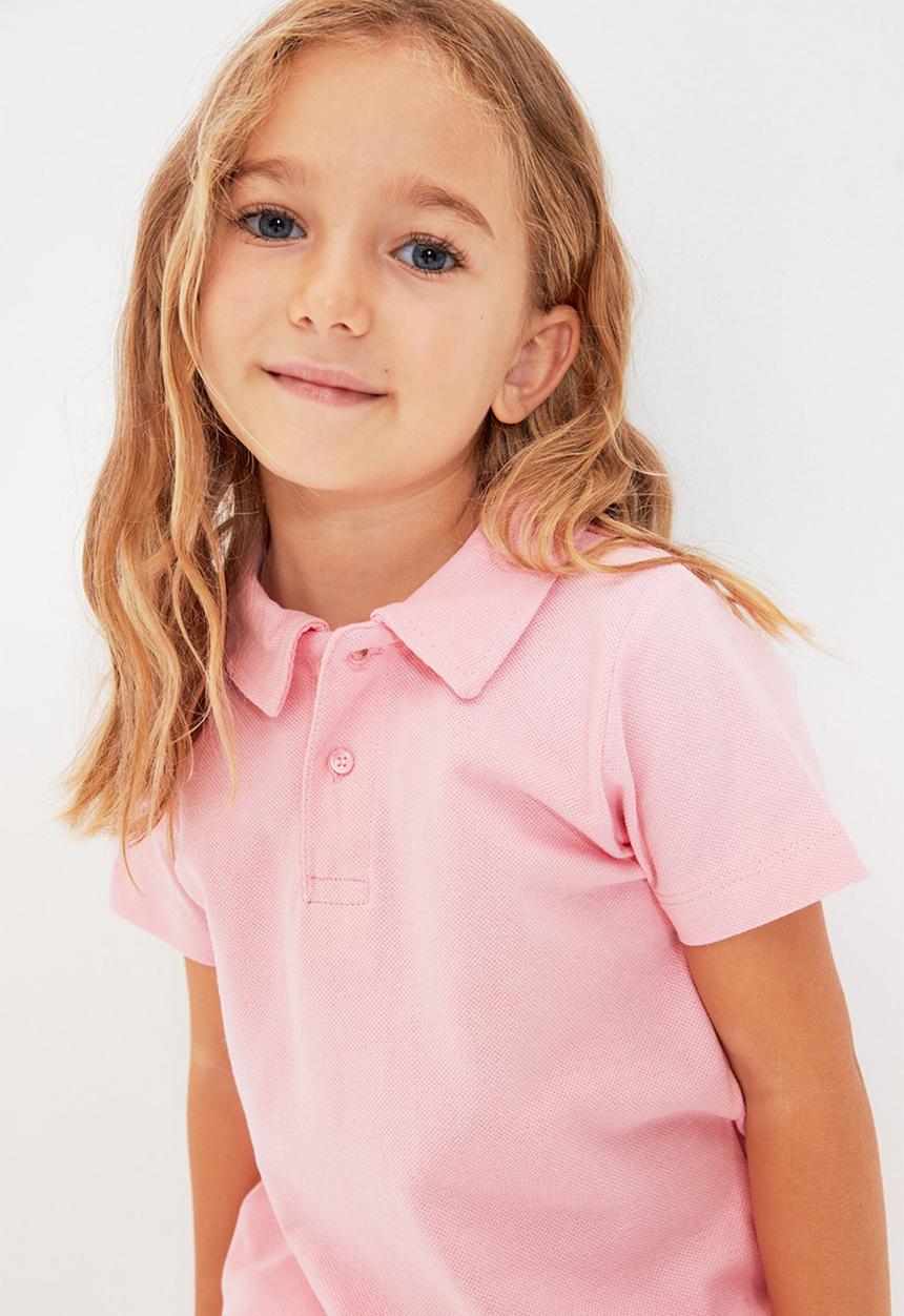 Trendyol - Polo short sleeve tee - pink