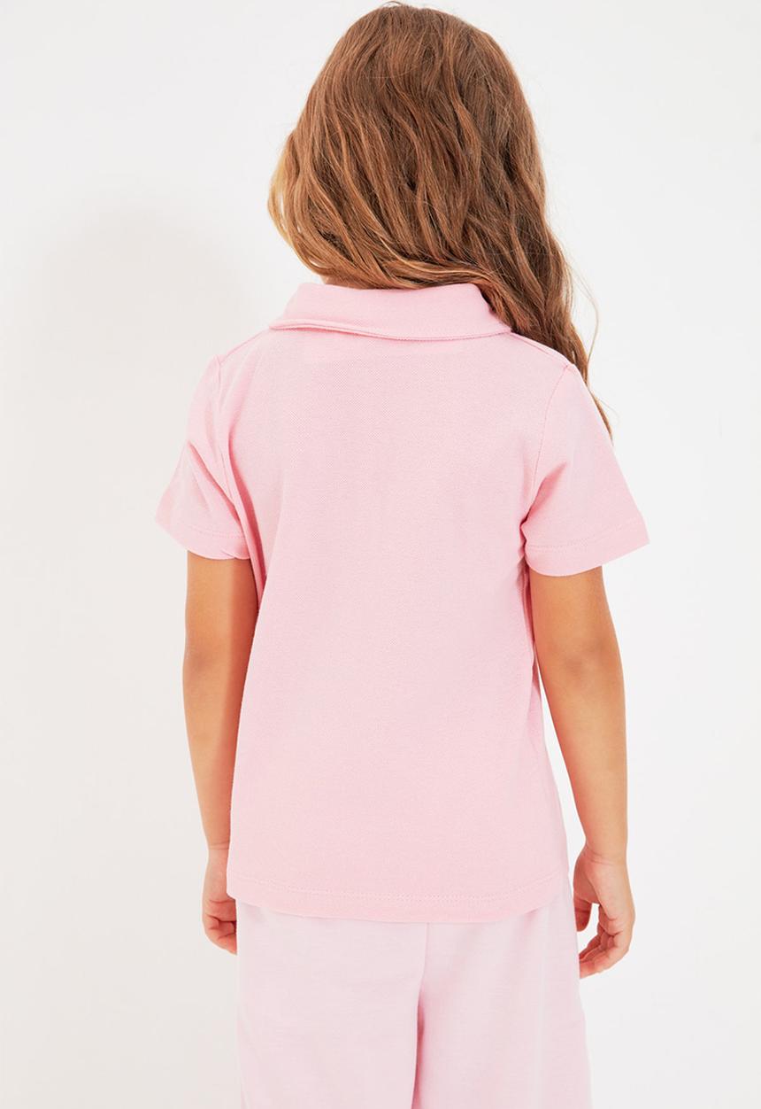 Trendyol - Polo short sleeve tee - pink