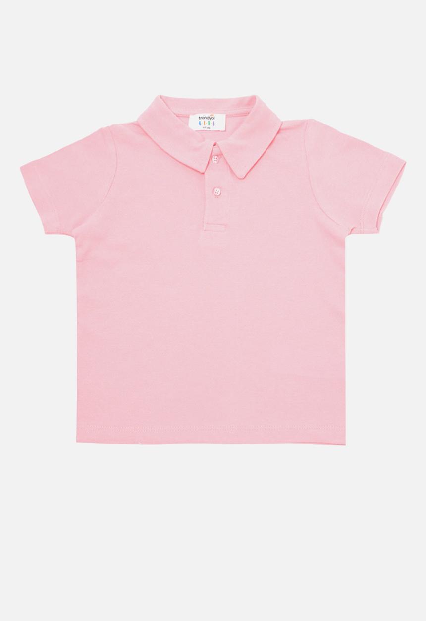 Trendyol - Polo short sleeve tee - pink