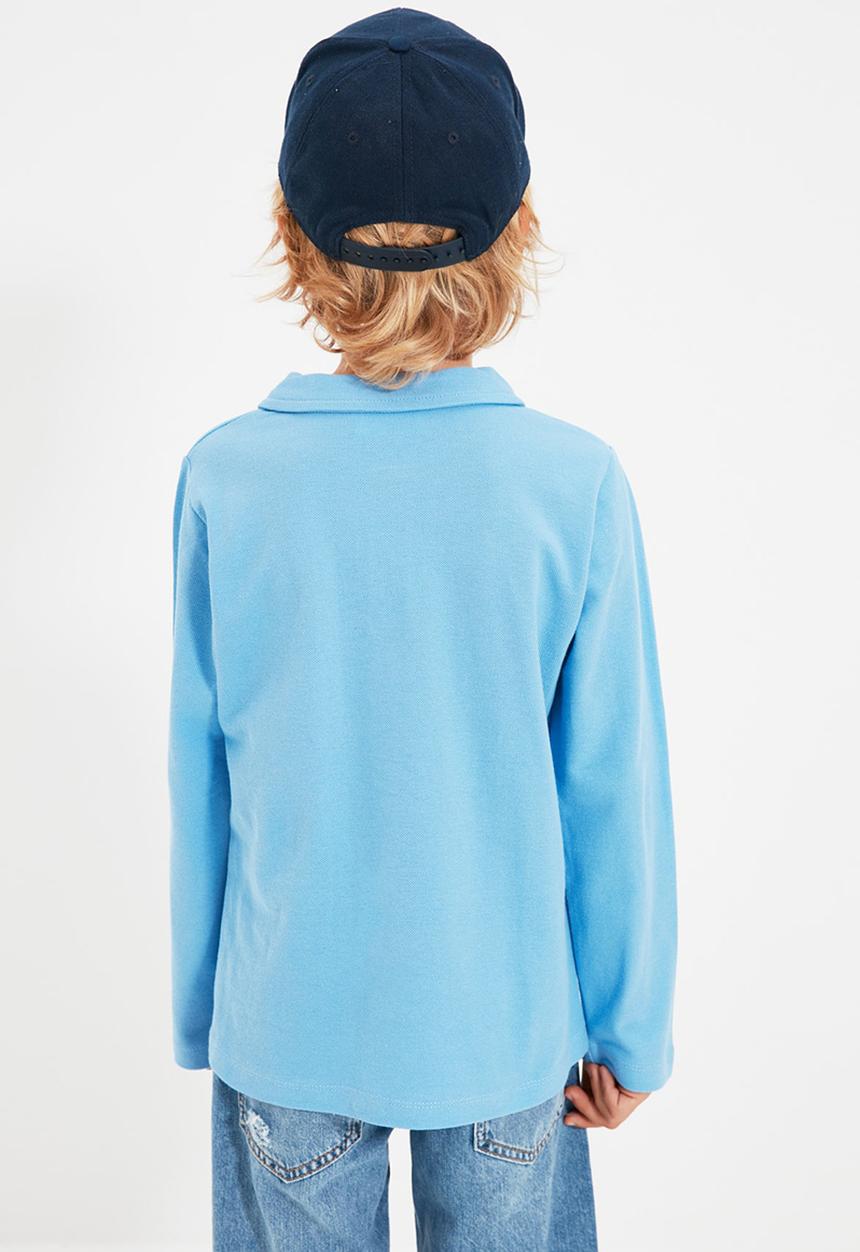 Trendyol - Polo long sleeve tee - blue