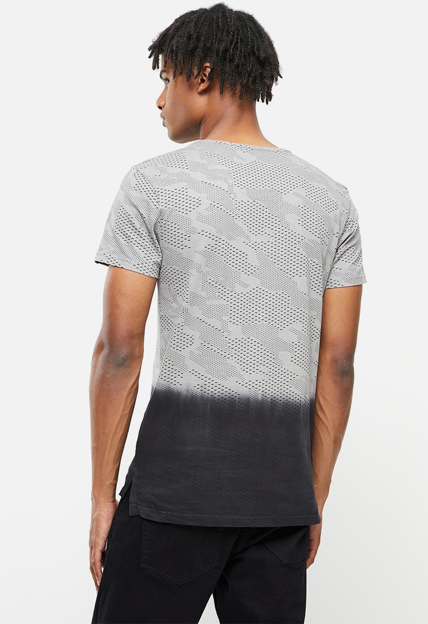S.P.C.C - Watts regular fit stepped hem tee - silver grey