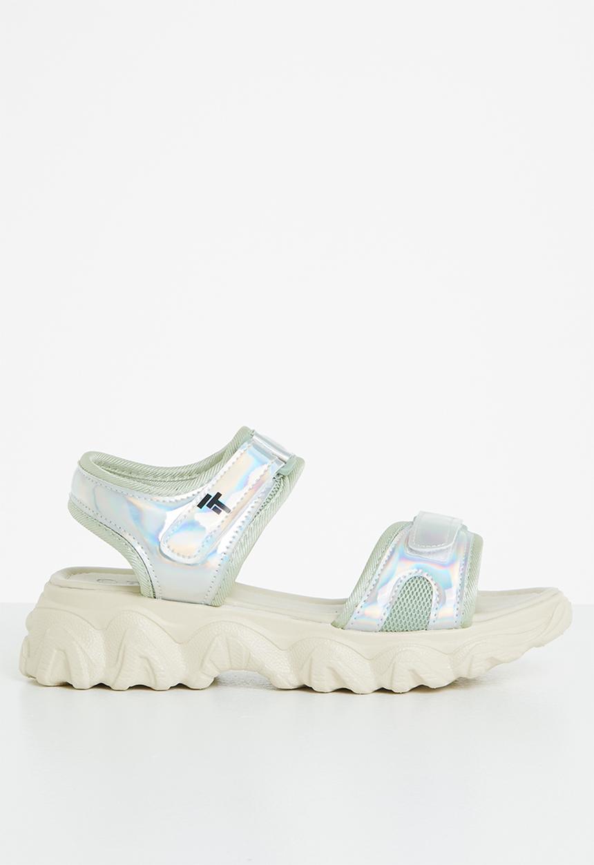 Tom Tom - Metallic sporty chunky sandal - sage
