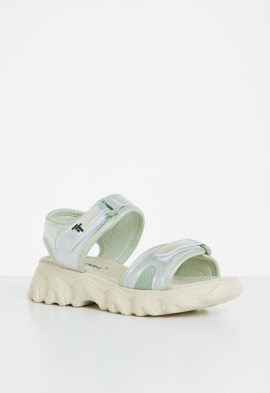 Tom Tom - Metallic sporty chunky sandal - sage