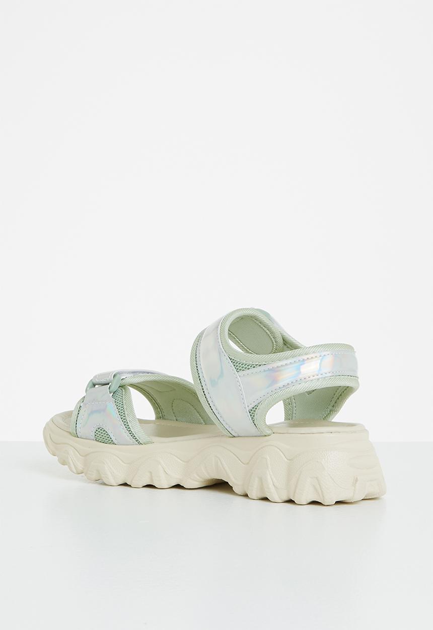 Tom Tom - Metallic sporty chunky sandal - sage