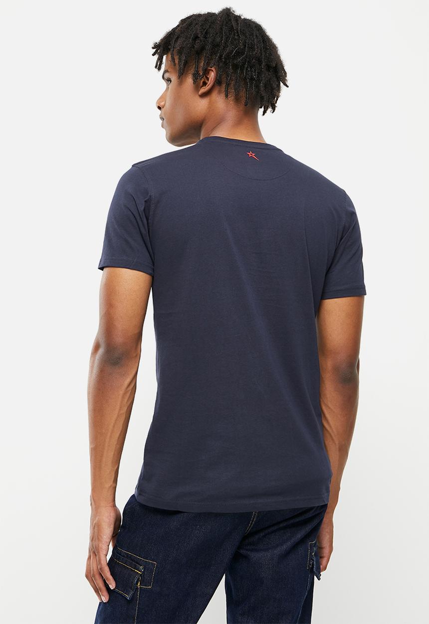 SOVIET - M floyd short sleeve logo tee - navy