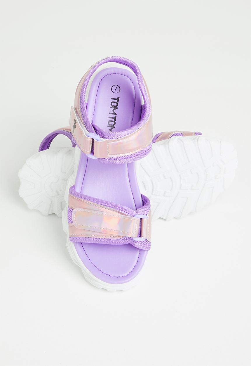 Tom Tom - Metallic sporty chunky sandal - purple