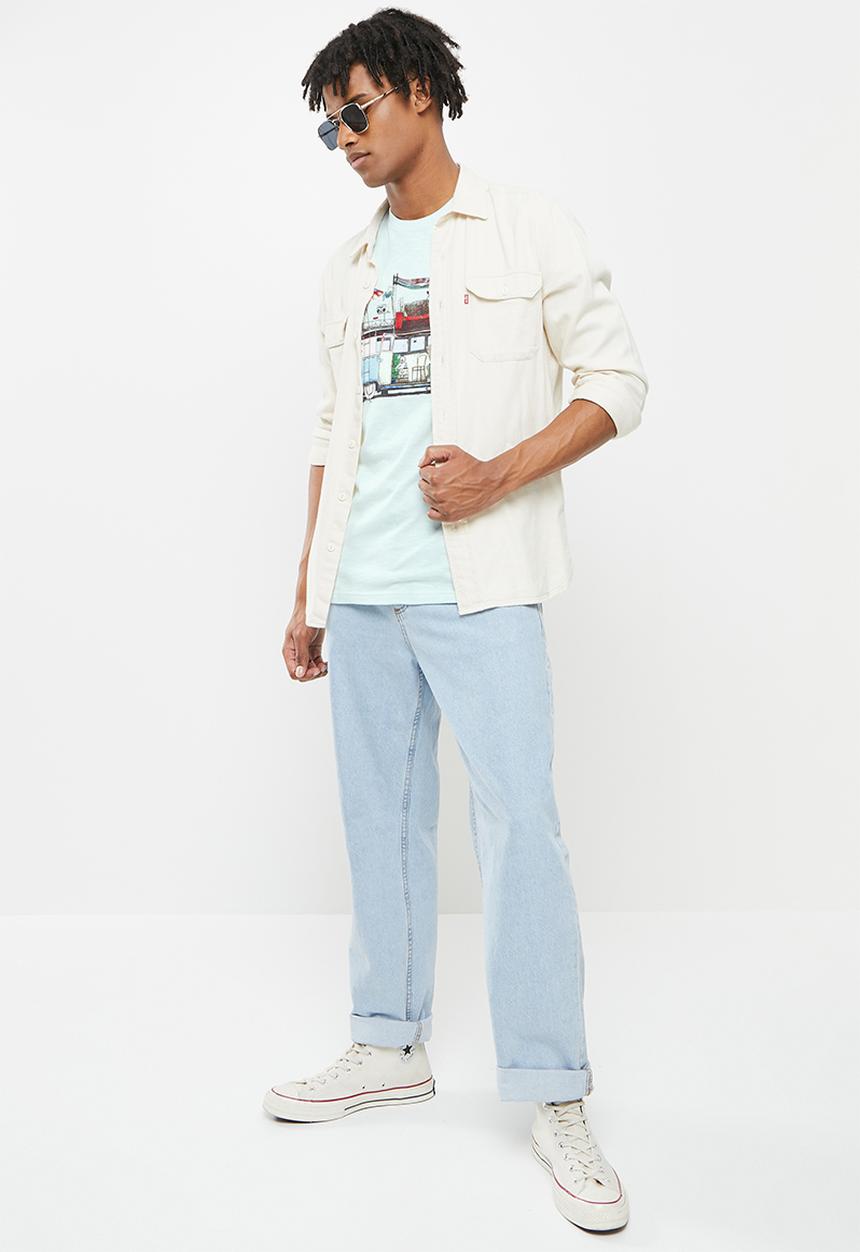 Holmes Bro's - Delux combi short sleeve tee - blue