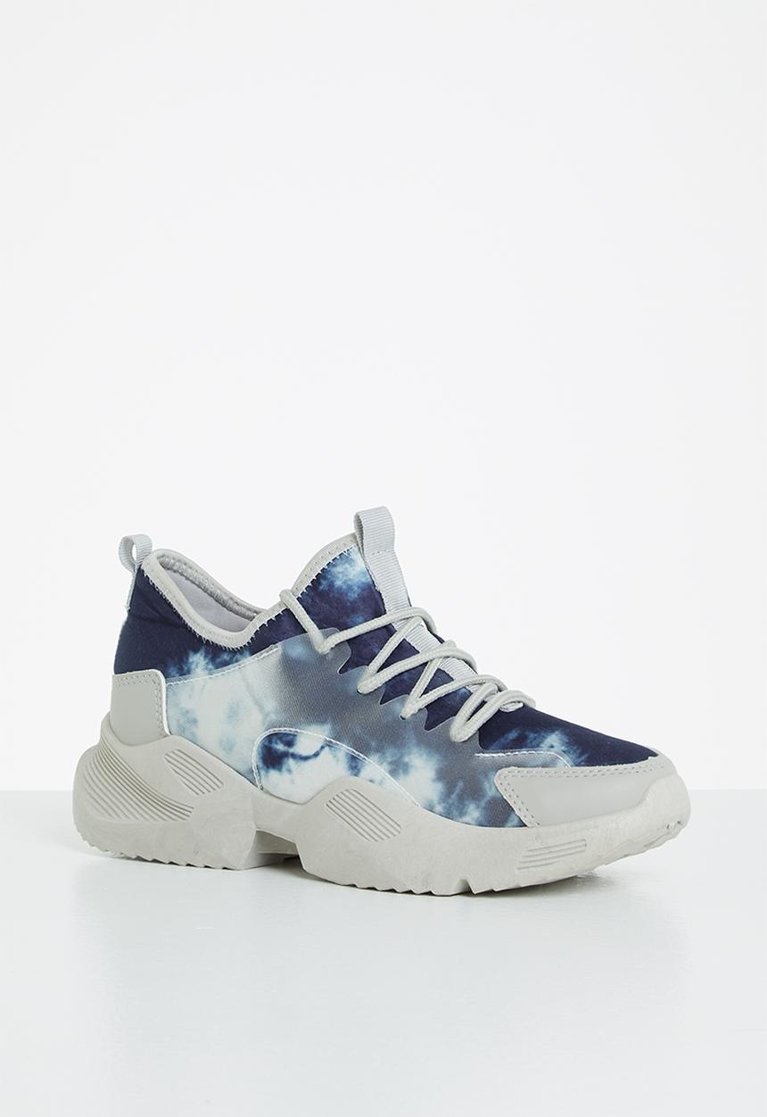 Tom Tom - Tie dye chunky sneaker - blue