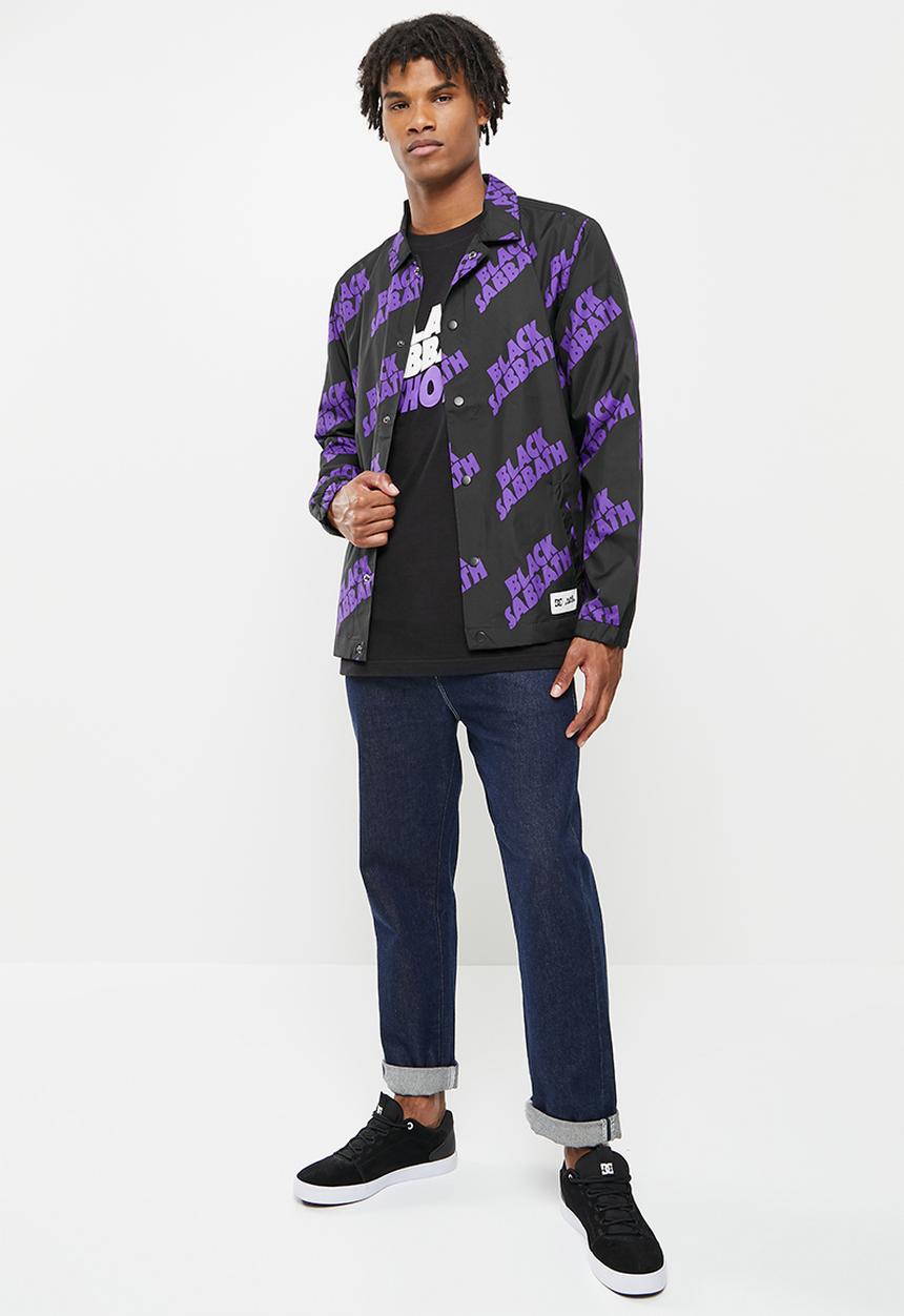 DC - DC x Black Sabbath  coaches jacket - black & purple 