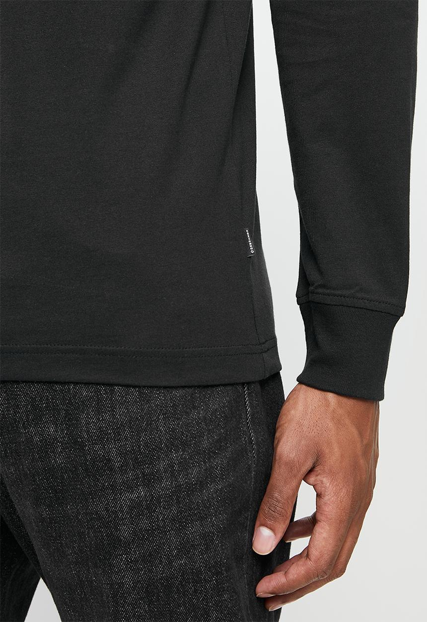 Converse - Embroidered star chevron left chest tee - black