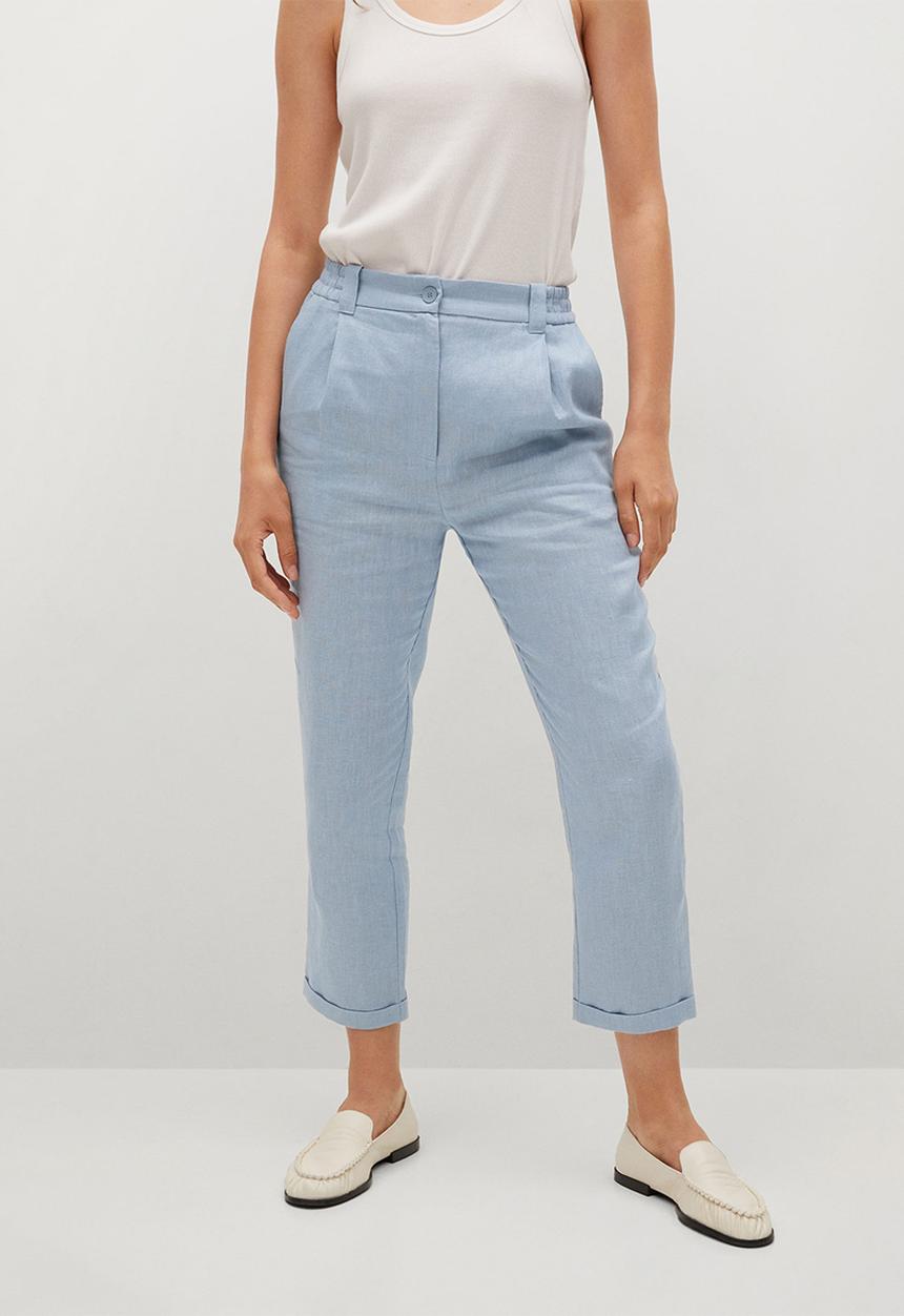 MANGO - Trousers clau-h - light pastel blue
