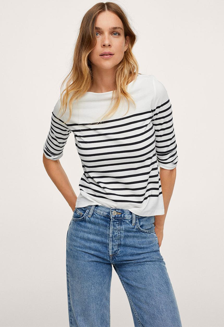 MANGO - T-shirt parisian - white & black 