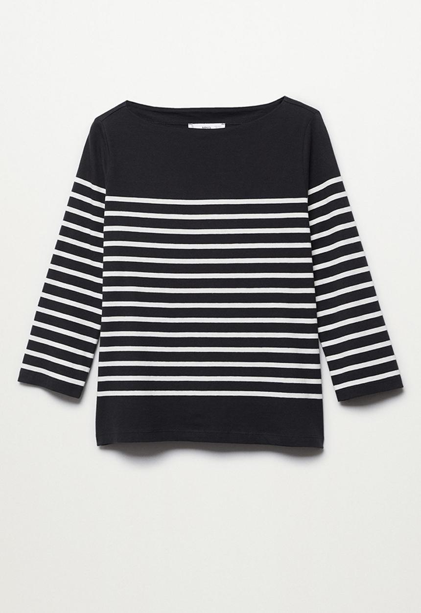 MANGO - T-shirt parisian - black & white 