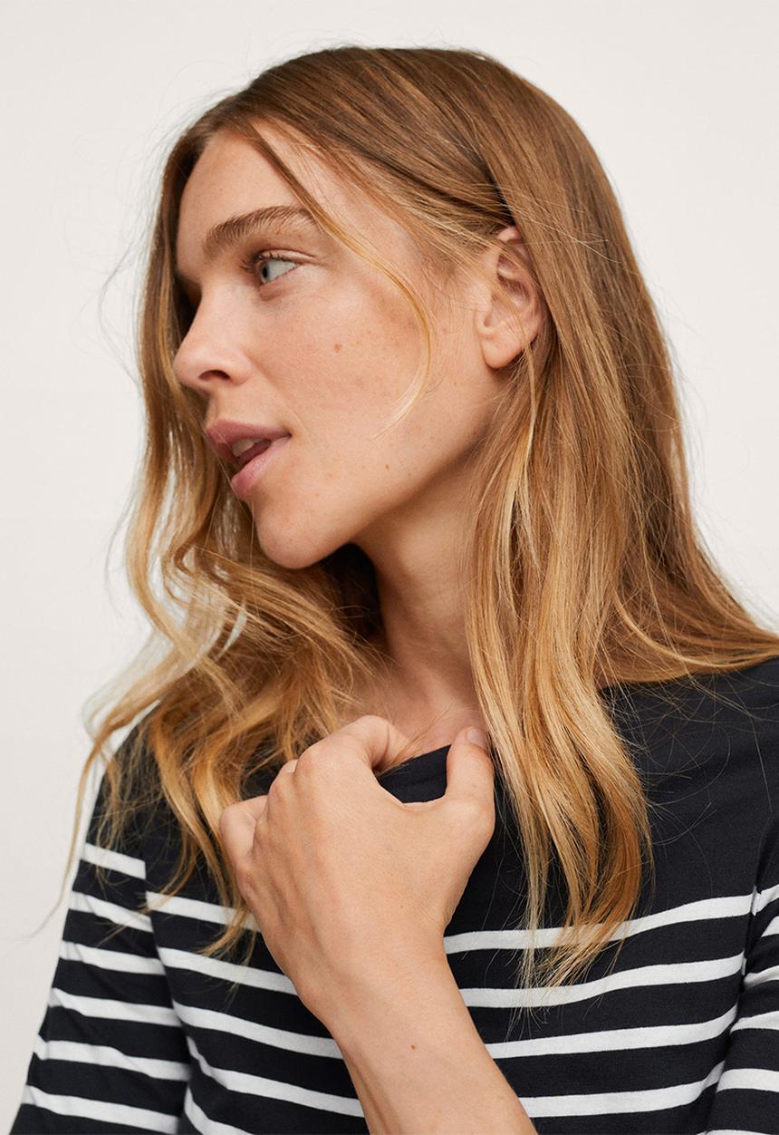 MANGO - T-shirt parisian - black & white 