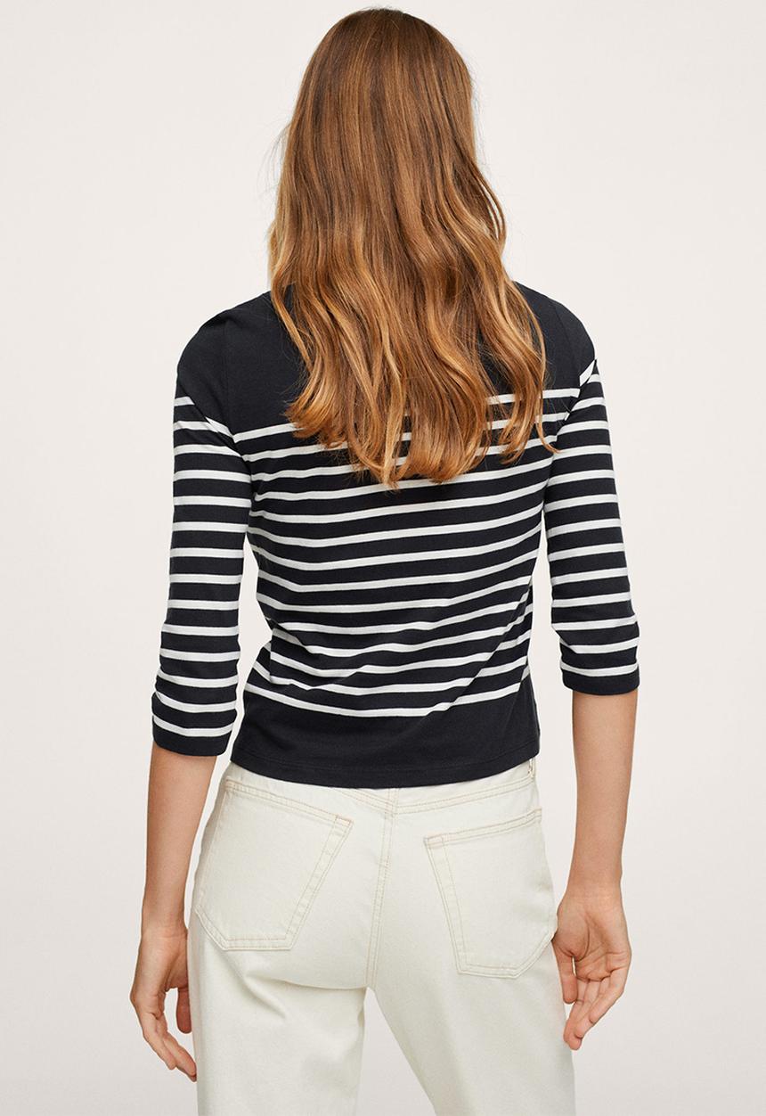 MANGO - T-shirt parisian - black & white 