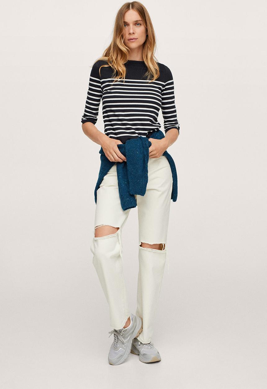 MANGO - T-shirt parisian - black & white 