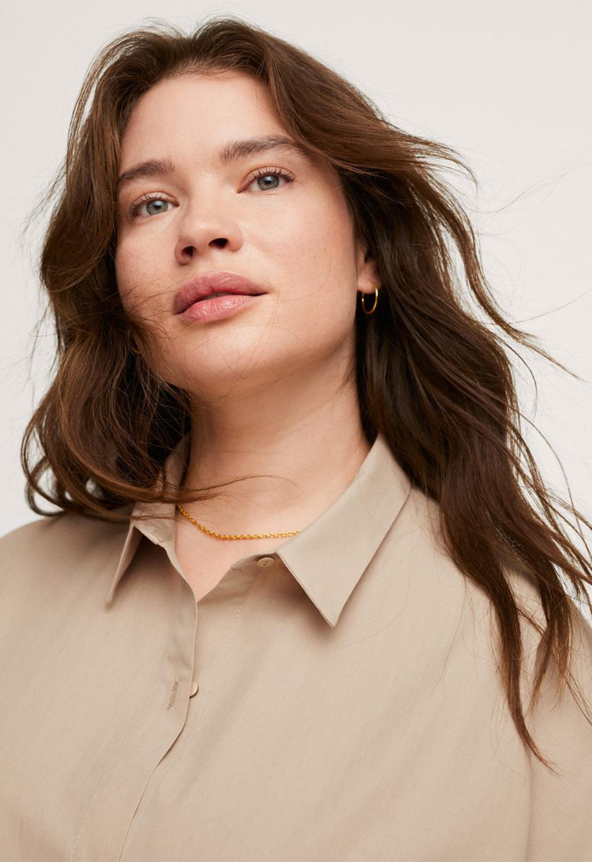 MANGO - Plus dress olfo - medium brown