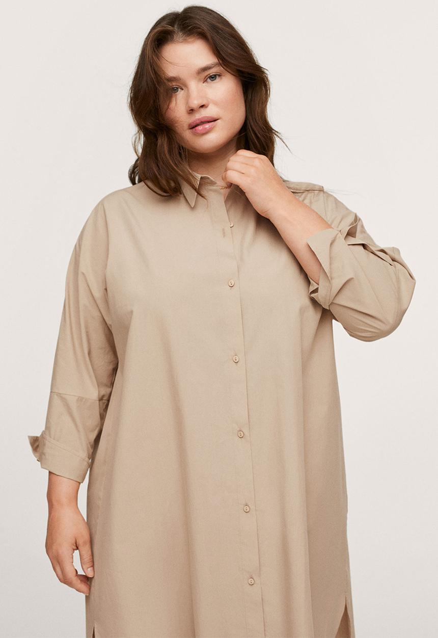MANGO - Plus dress olfo - medium brown