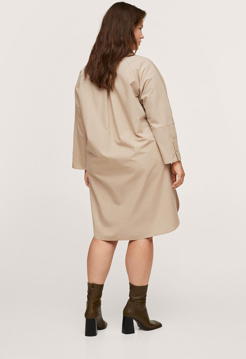 MANGO - Plus dress olfo - medium brown
