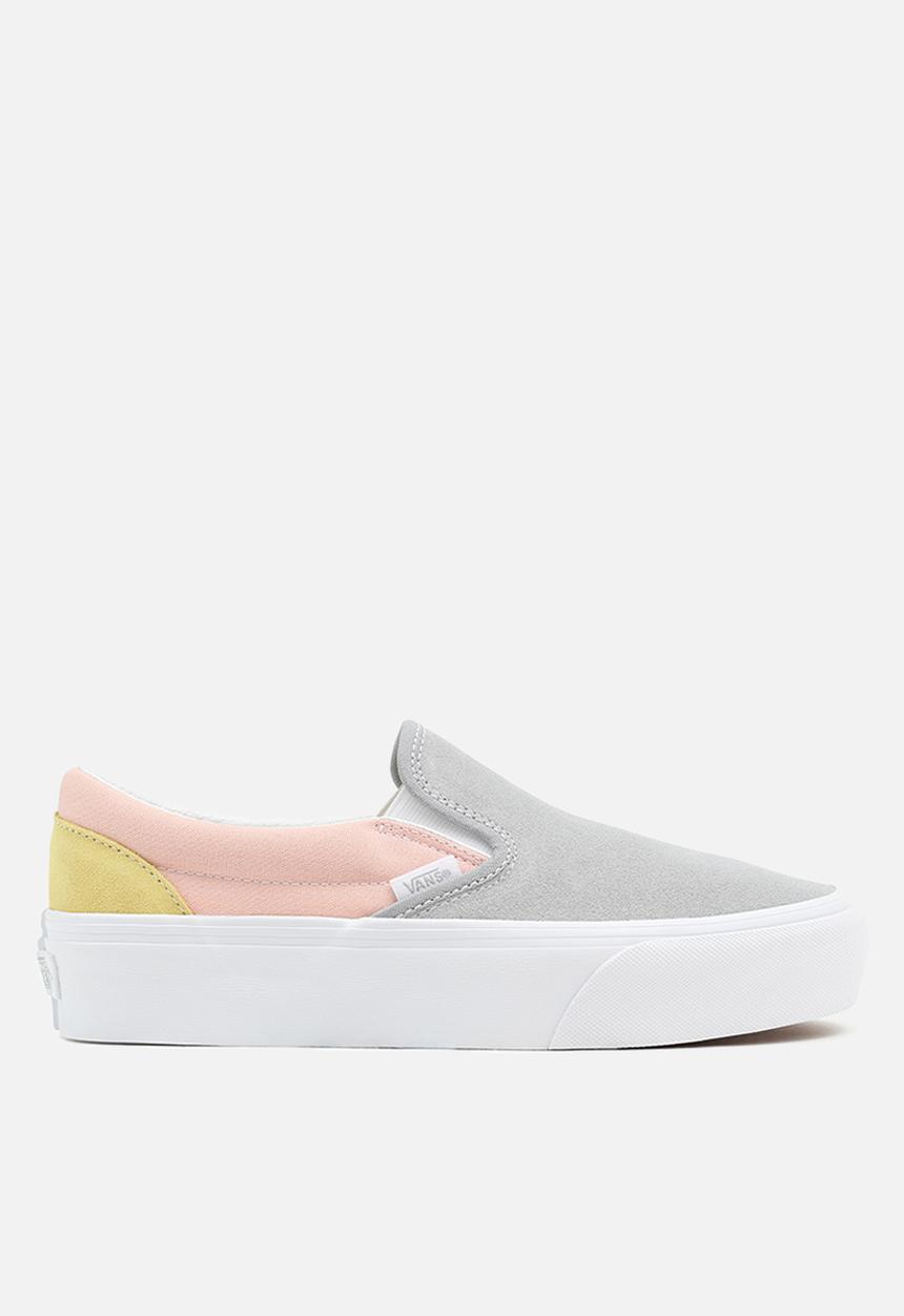 Vans - Classic slip-on platform - (color block) pastel/true white