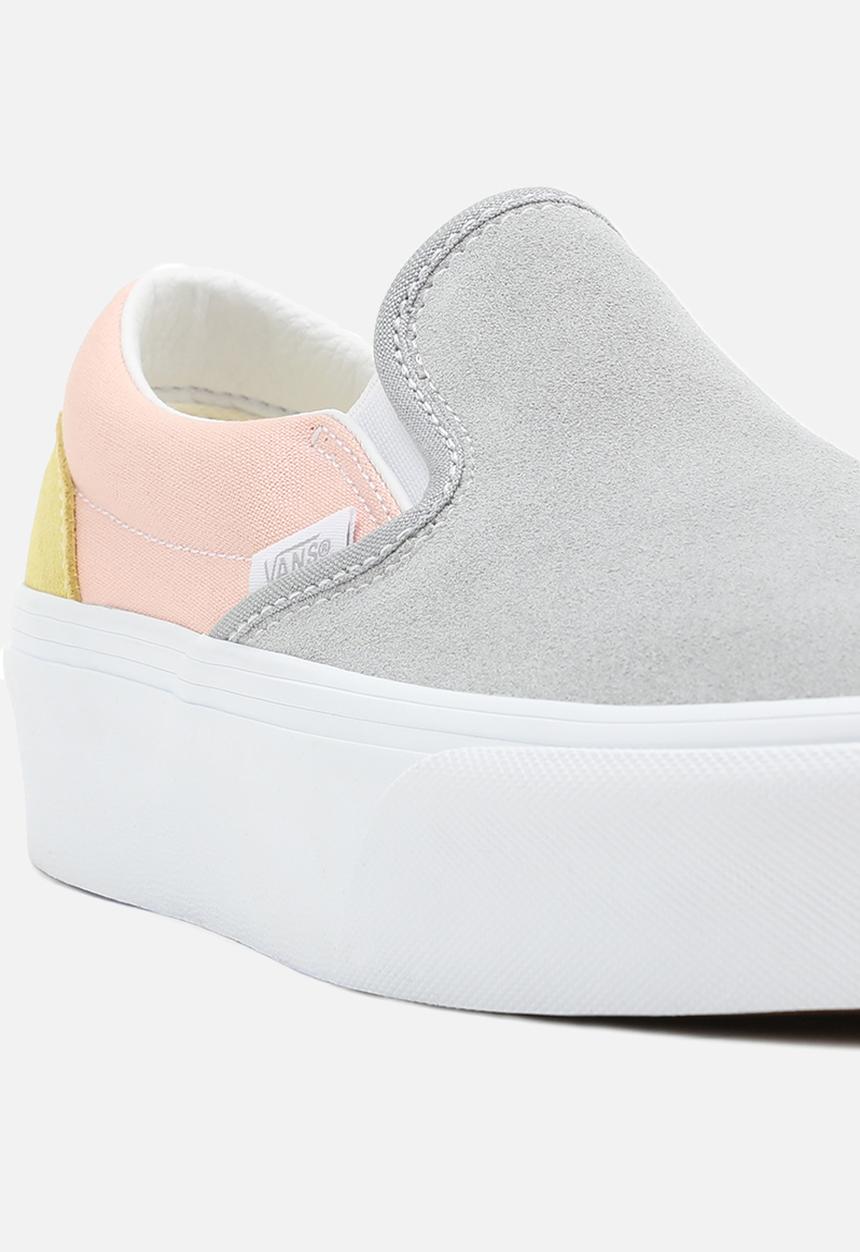 Vans - Classic slip-on platform - (color block) pastel/true white