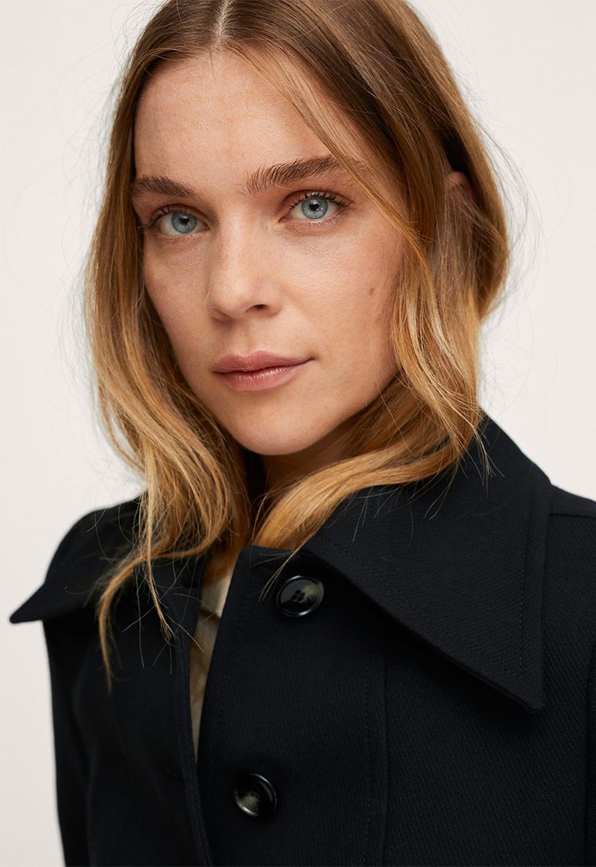 MANGO - Coat manila - black