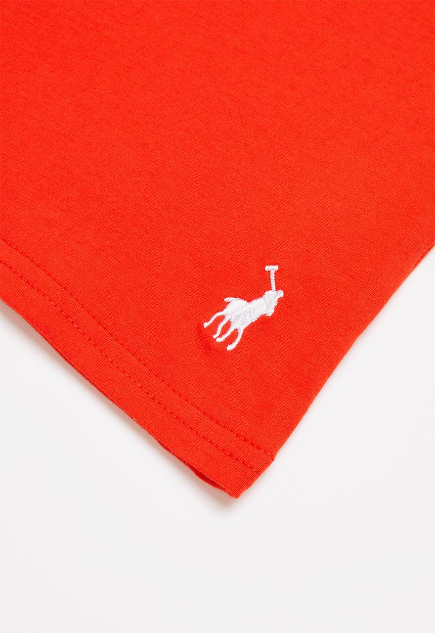 POLO - Girls terri embossed tee - red