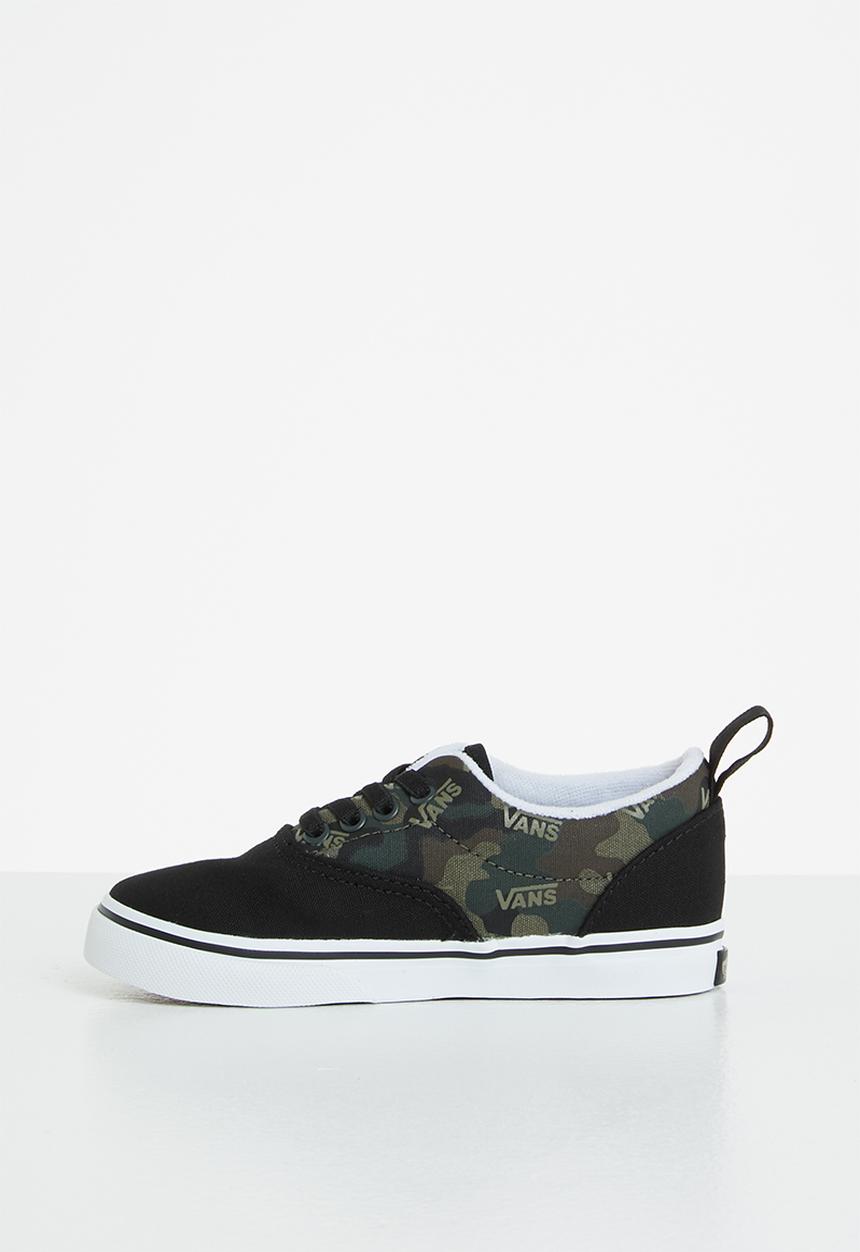 Vans - Td era elastic lace - (logo camo) black/timber wolf