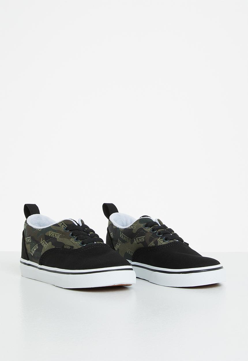 Vans - Td era elastic lace - (logo camo) black/timber wolf