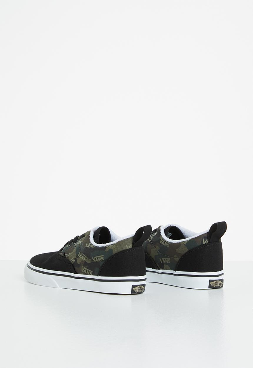 Vans - Td era elastic lace - (logo camo) black/timber wolf