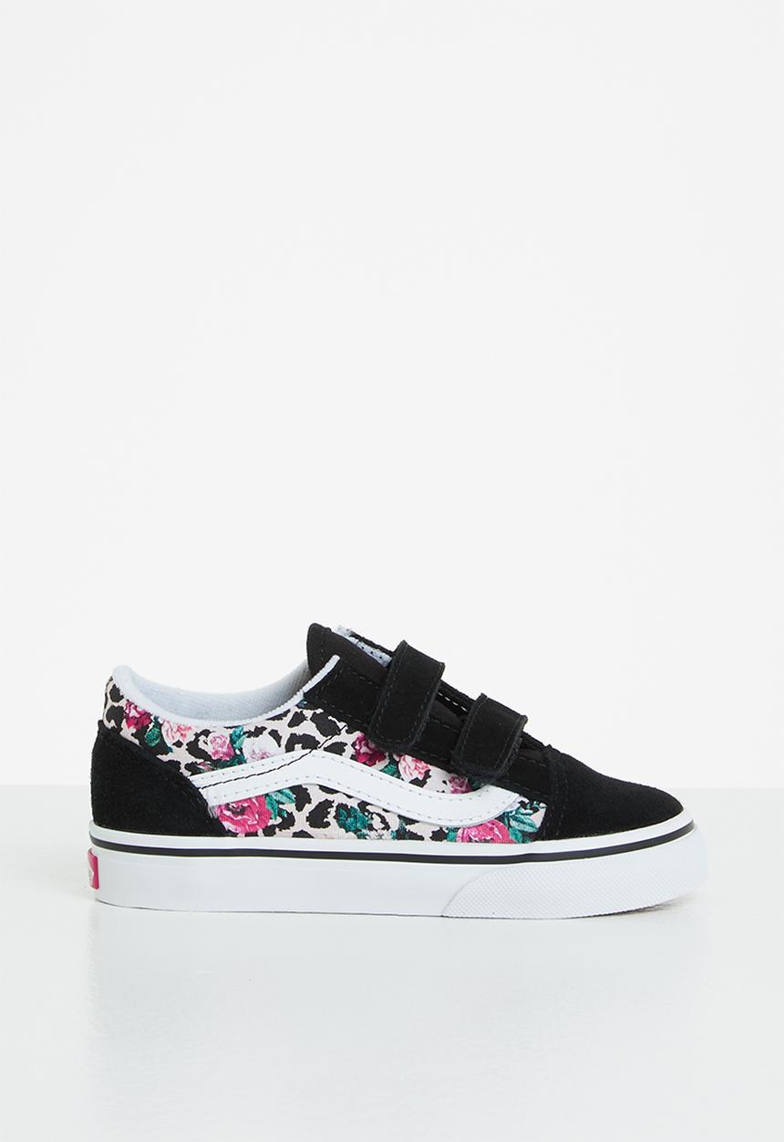 Vans - Td old skool v - (leopard floral) black/true white