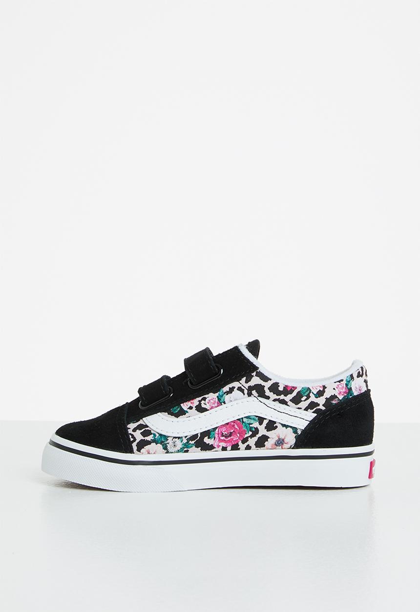 Vans - Td old skool v - (leopard floral) black/true white