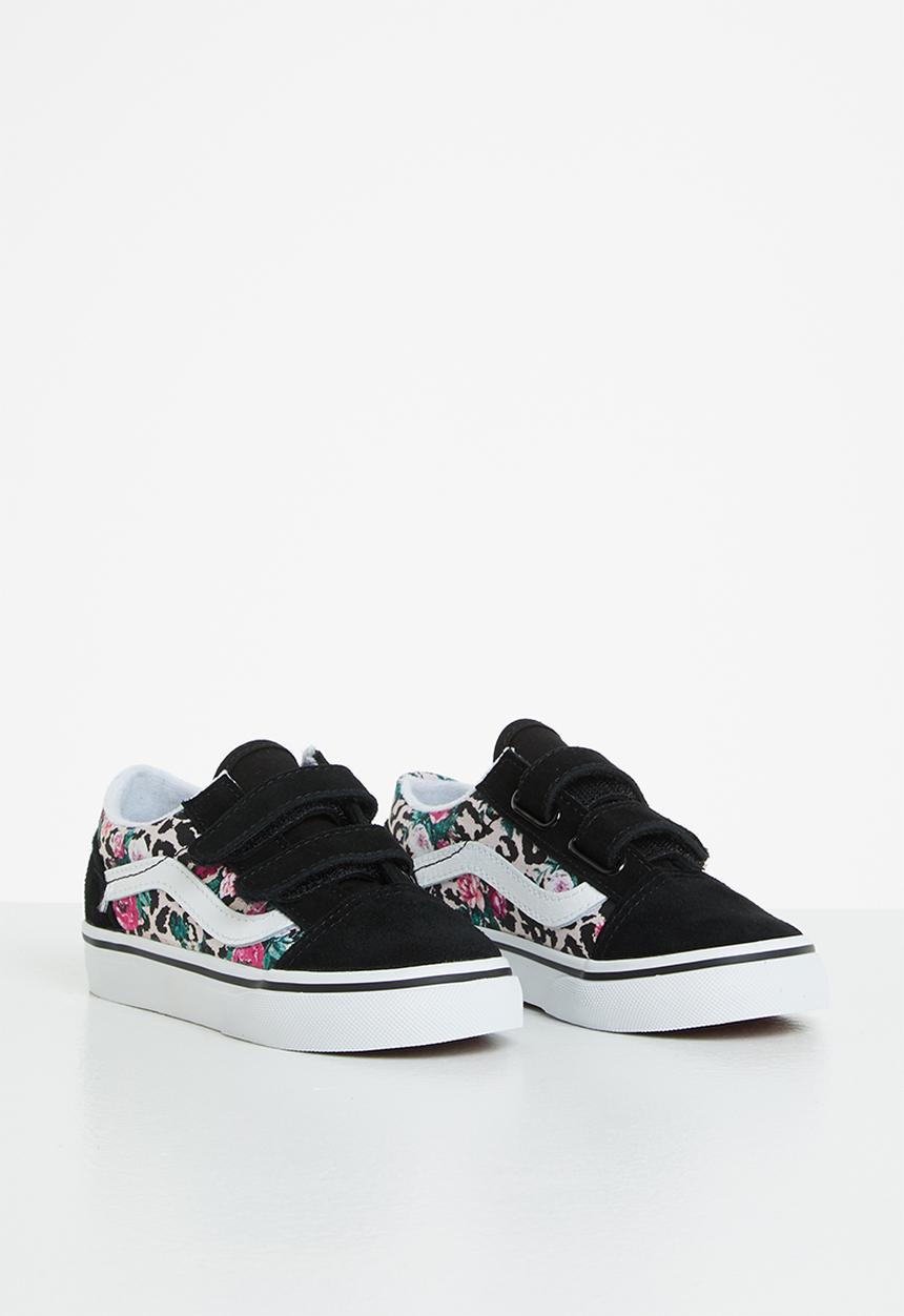 Vans - Td old skool v - (leopard floral) black/true white