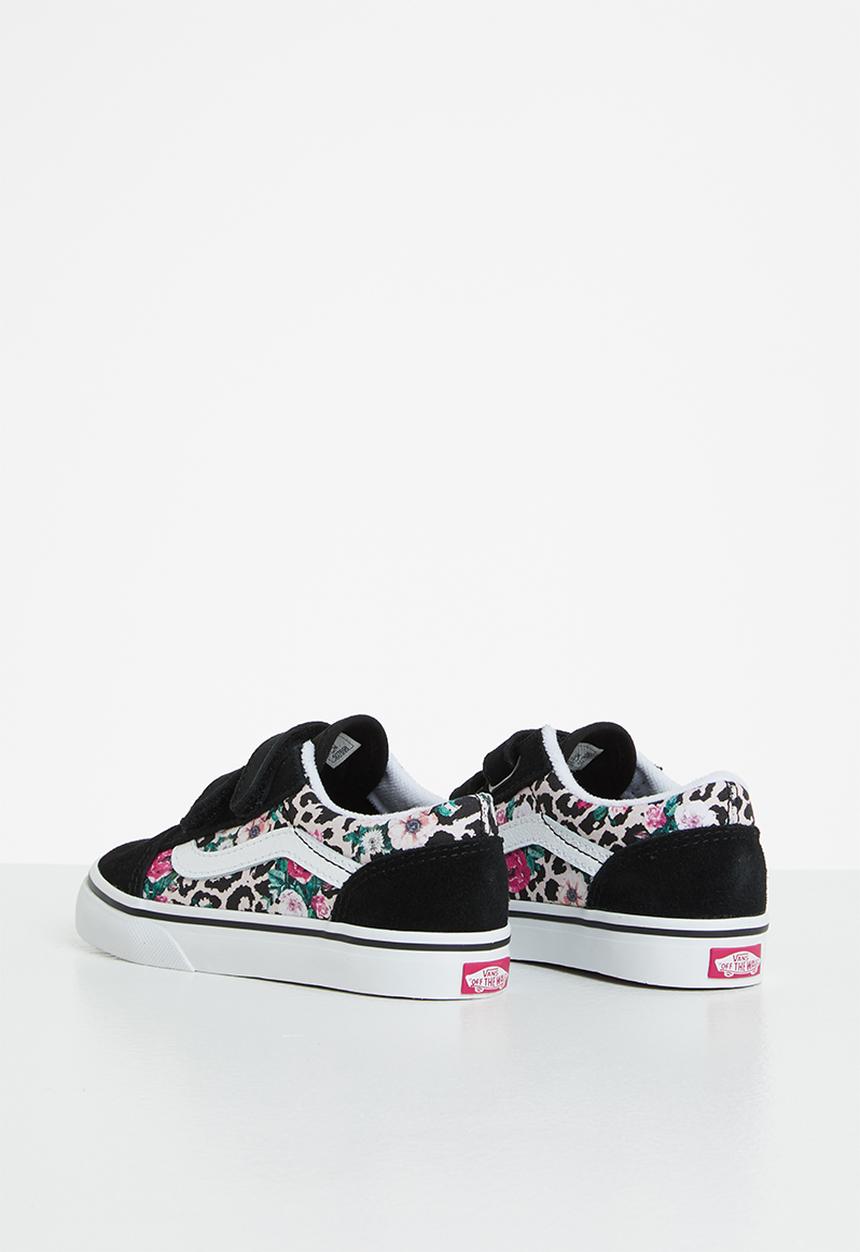 Vans - Td old skool v - (leopard floral) black/true white