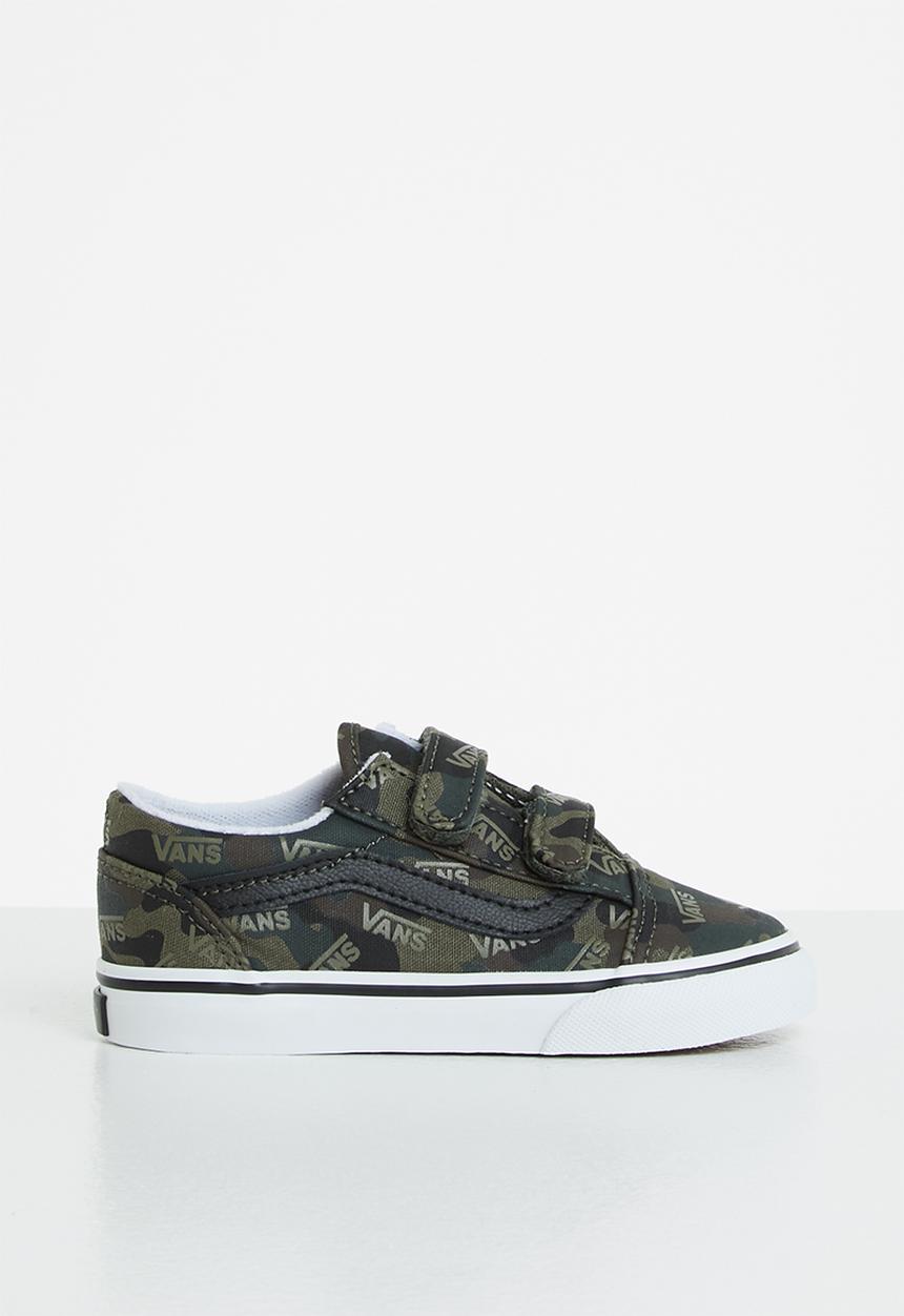 Vans - Td old skool v - (logo camo) black/timber wolf