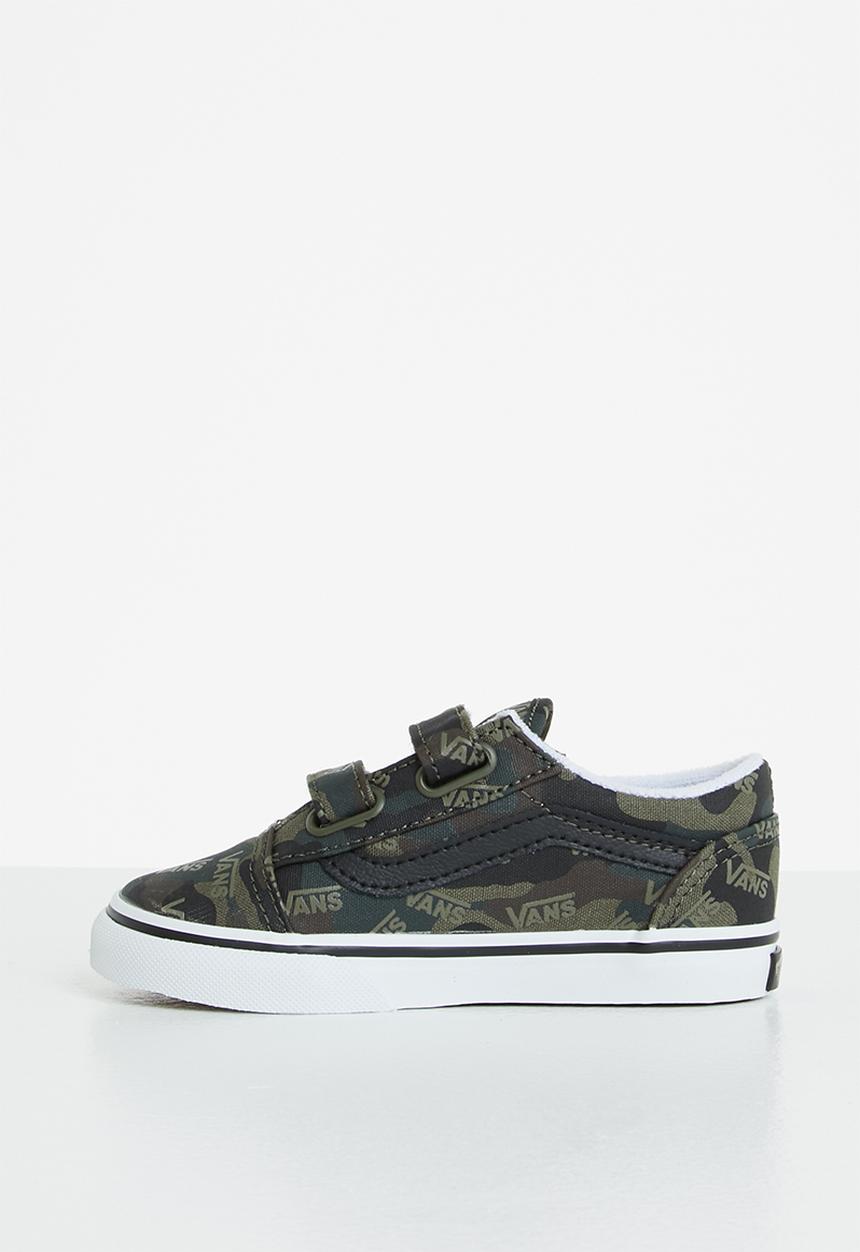 Vans - Td old skool v - (logo camo) black/timber wolf