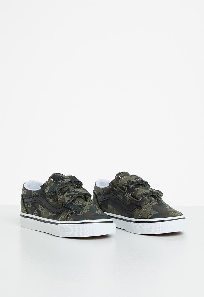 Vans - Td old skool v - (logo camo) black/timber wolf
