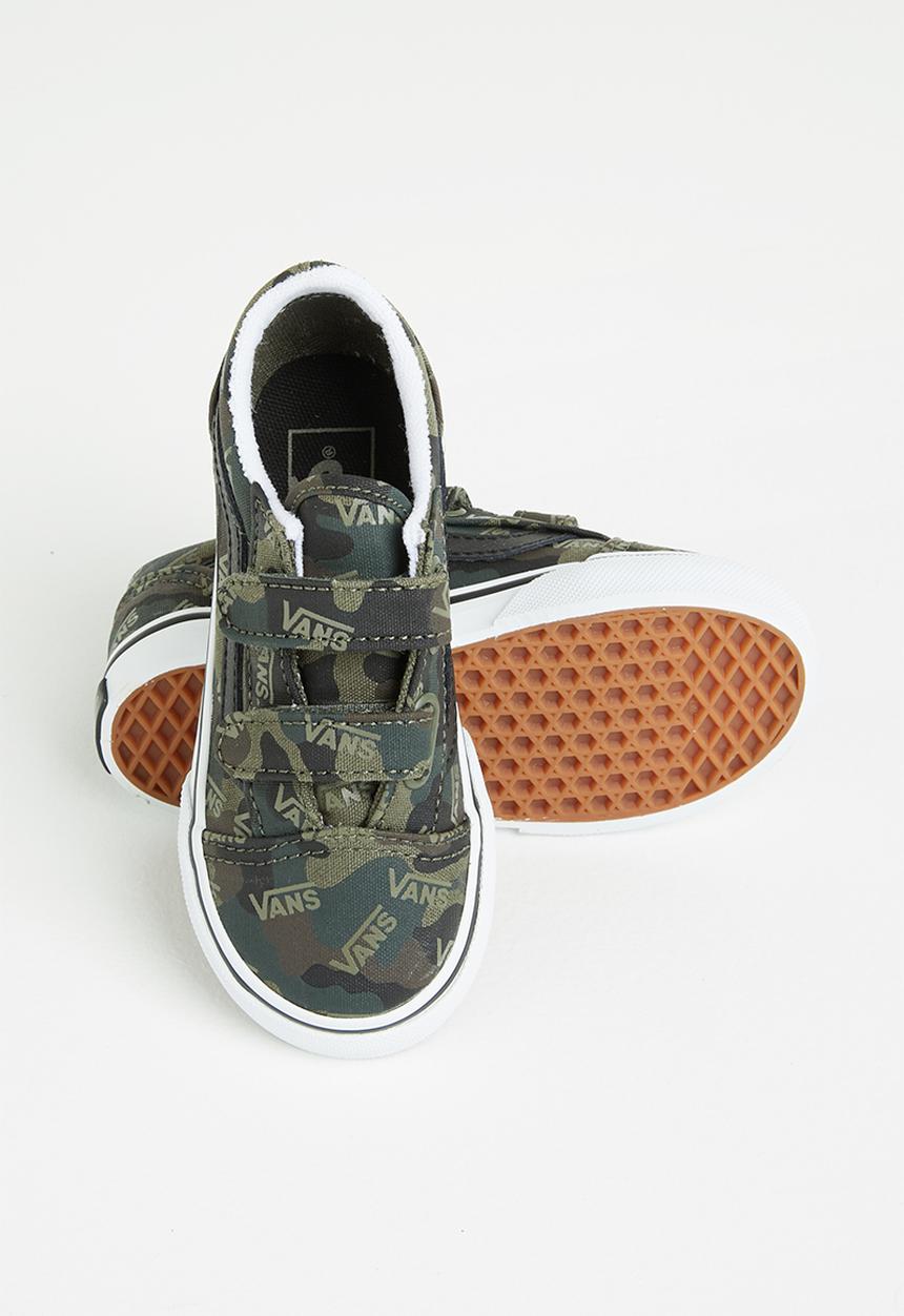 Vans - Td old skool v - (logo camo) black/timber wolf