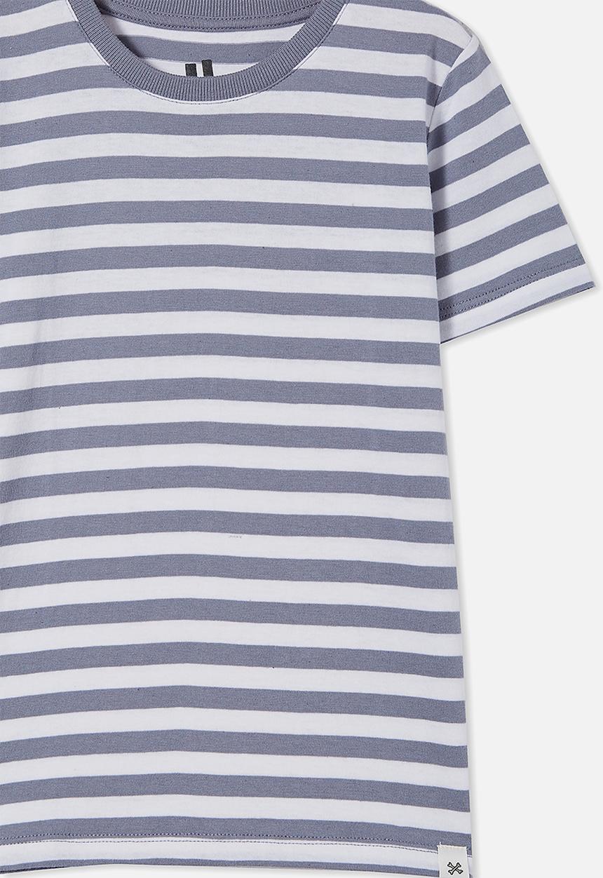 Cotton On - Core short sleeve tee - grey & white
