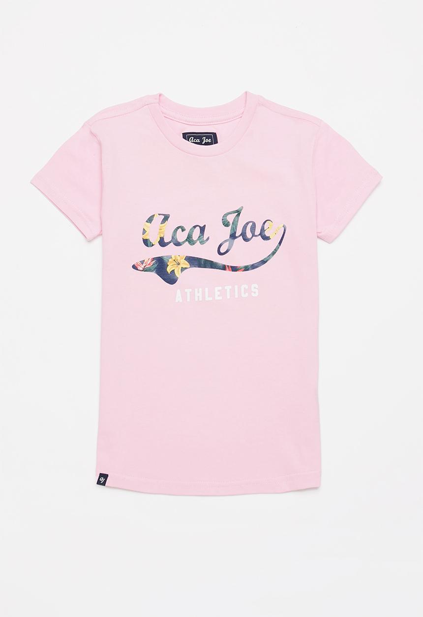 Aca Joe - Girls aca joe printed t-shirt - light pink