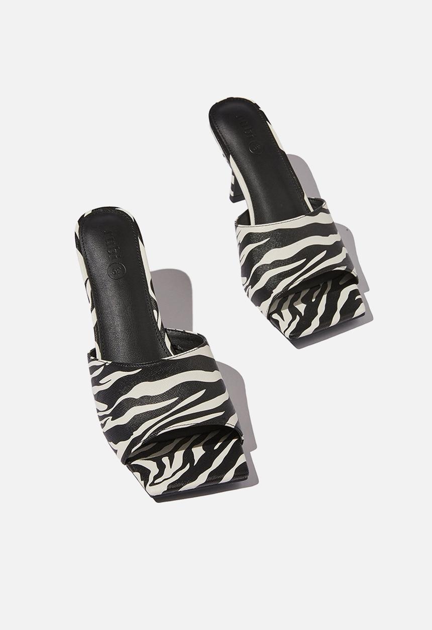 Cotton On - Elsie minimal mule - zebra print pu