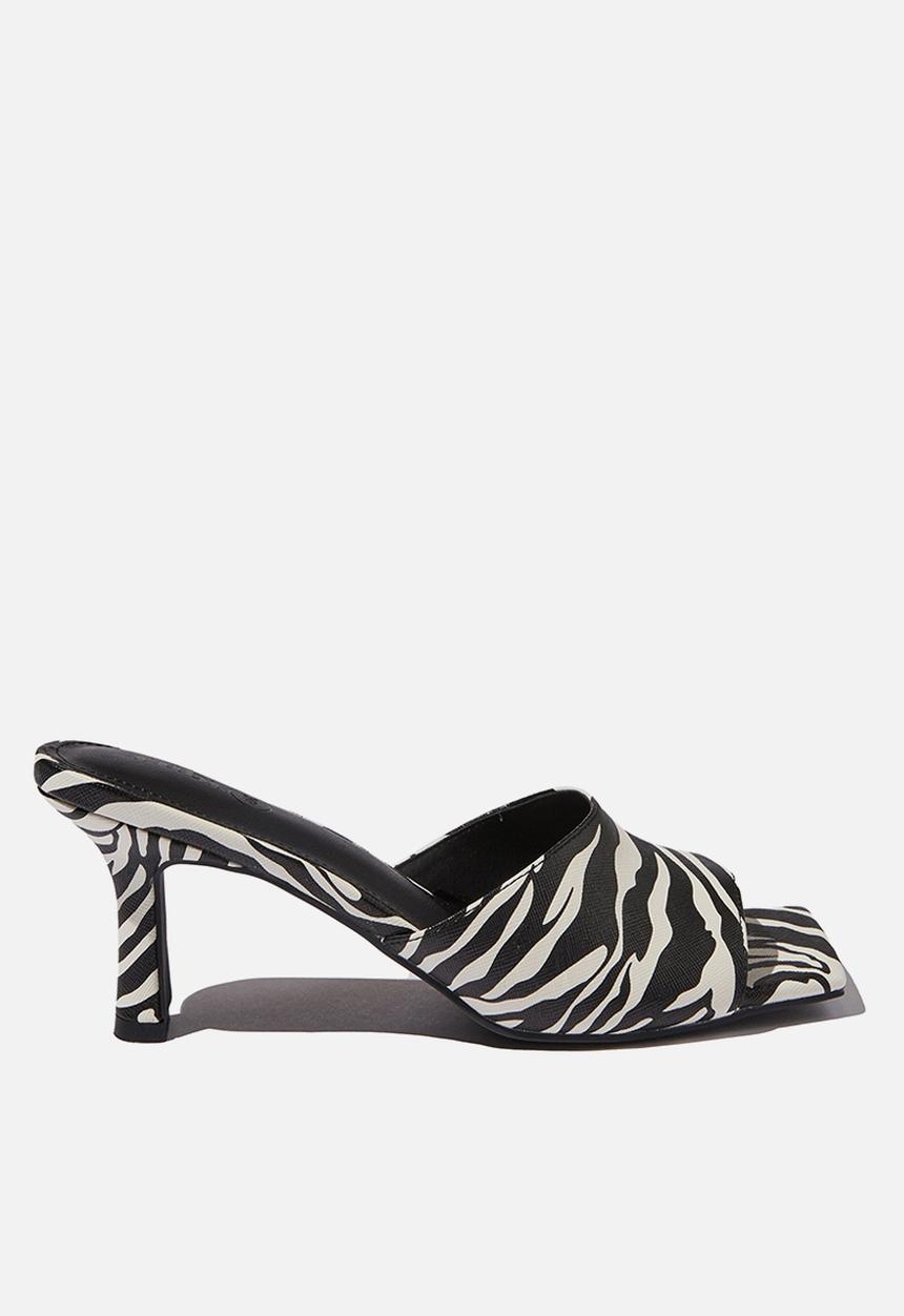 Cotton On - Elsie minimal mule - zebra print pu