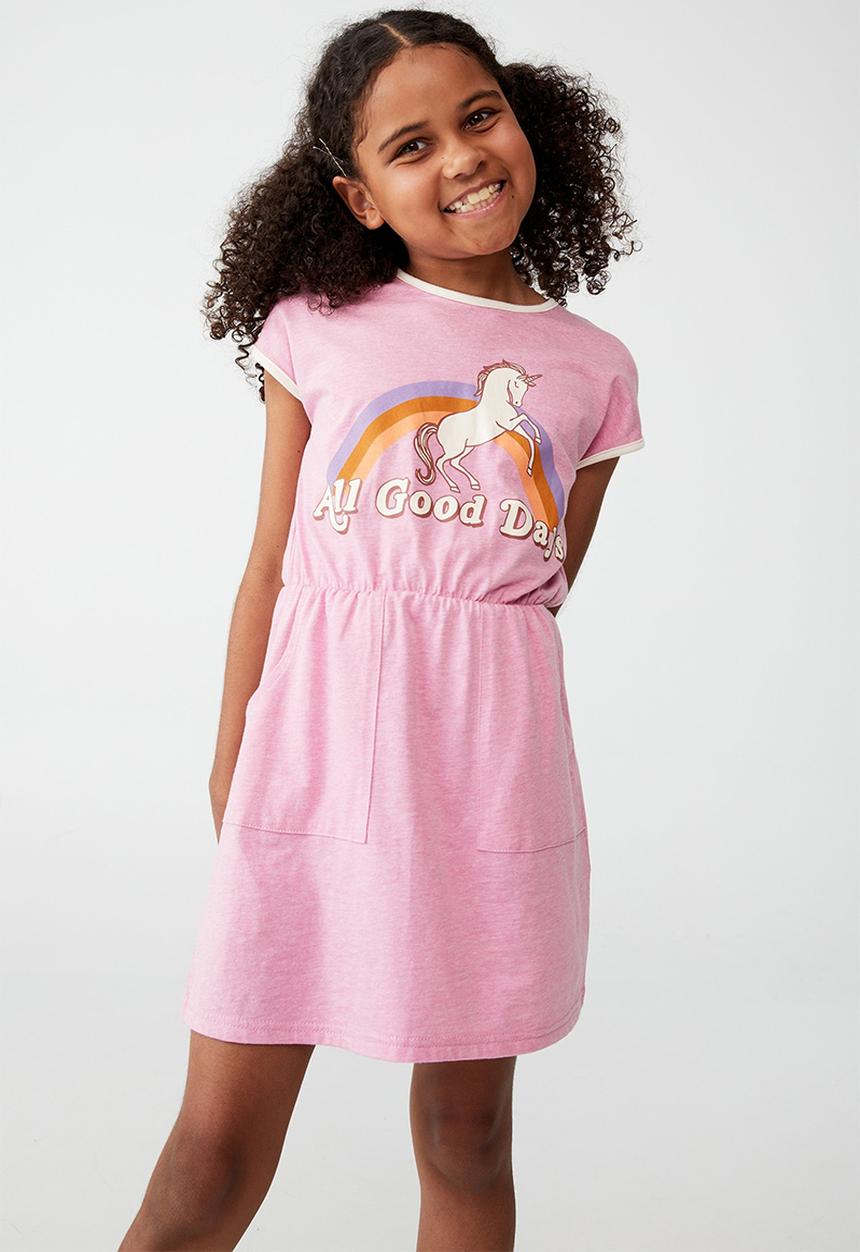 Cotton On - Sigrid short sleeve dress - pink